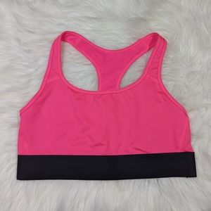 VS Victoria's Secret Sport Bright Pink & Black Sports Bra in Size Medium